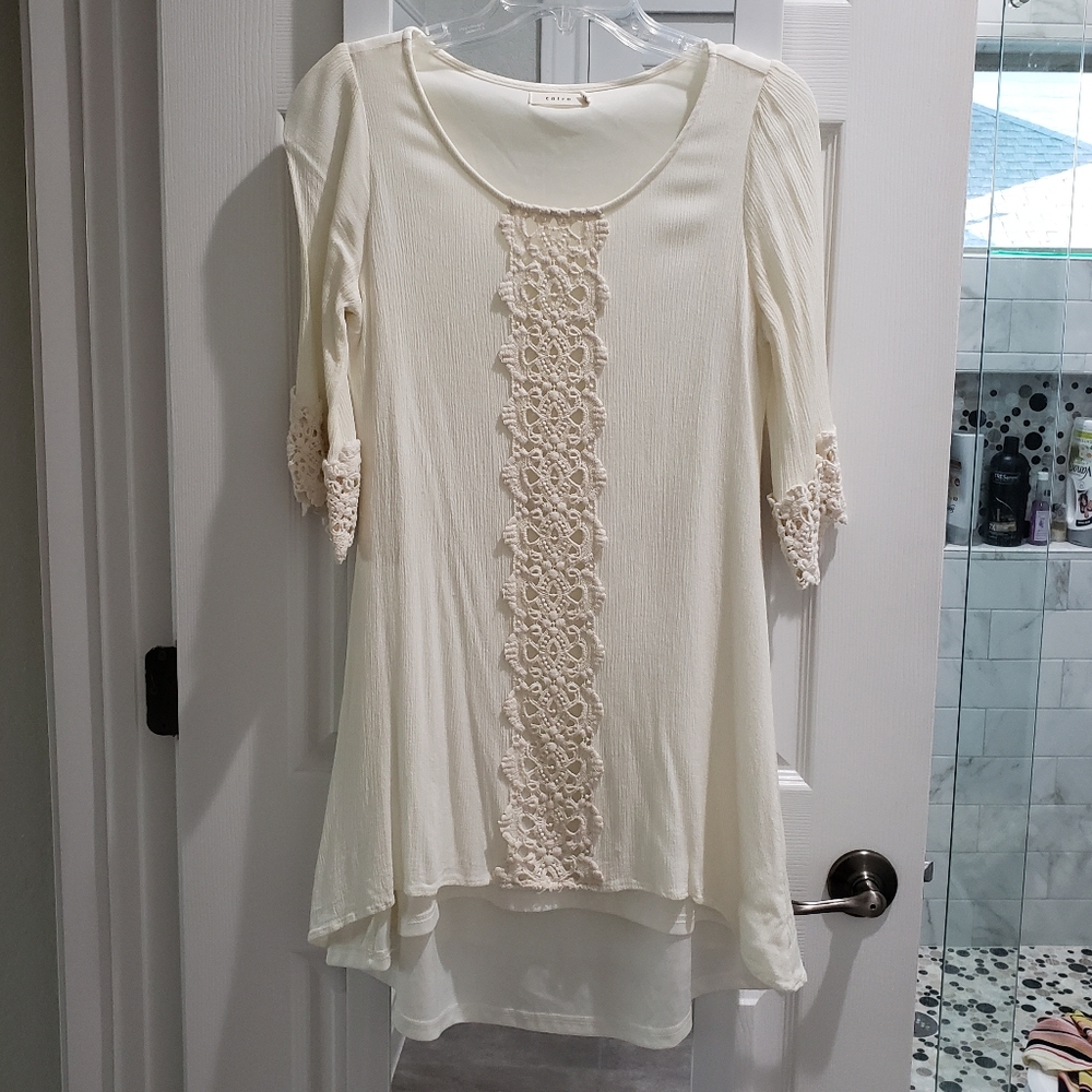 Entro Cream Dress Size S